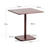 brai burgundy 70 zahradny stol