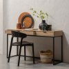 374107 E 377393 Z 02 SF WE Silas bureau eiken melamine Cras zwart VIERKANT