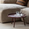 375731 O 01 SF ES Mesa bijzettafel 34x60cm hout bordeauxrood vierkant