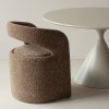 377995 B 01 SF Lanor eetkamerstoel grove boucle bruin vierkant