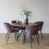 377986 P 01 SF Luse eetkamerstoel velvet paars set van 2 vierkant